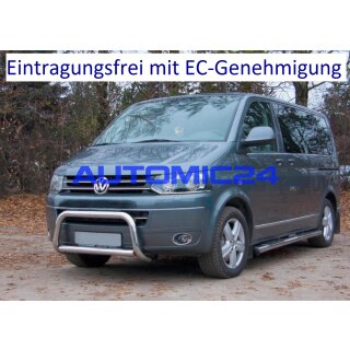Frontb&uuml;gel Bullenf&auml;nger Frontschutzb&uuml;gel Rammschutz VW T5 T6 Transporter Zulassung