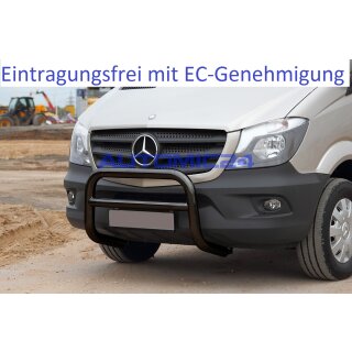 Frontb&uuml;gel Bullenf&auml;nger Frontschutzb&uuml;gel Rammschutz Mercedes Sprinter Zulassung schwarz