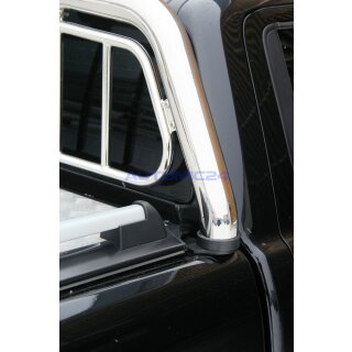 Ford Ranger Kistenb&uuml;gel &Uuml;berrollb&uuml;gel Rollbar mit Schutzgitter Chromb&uuml;gel